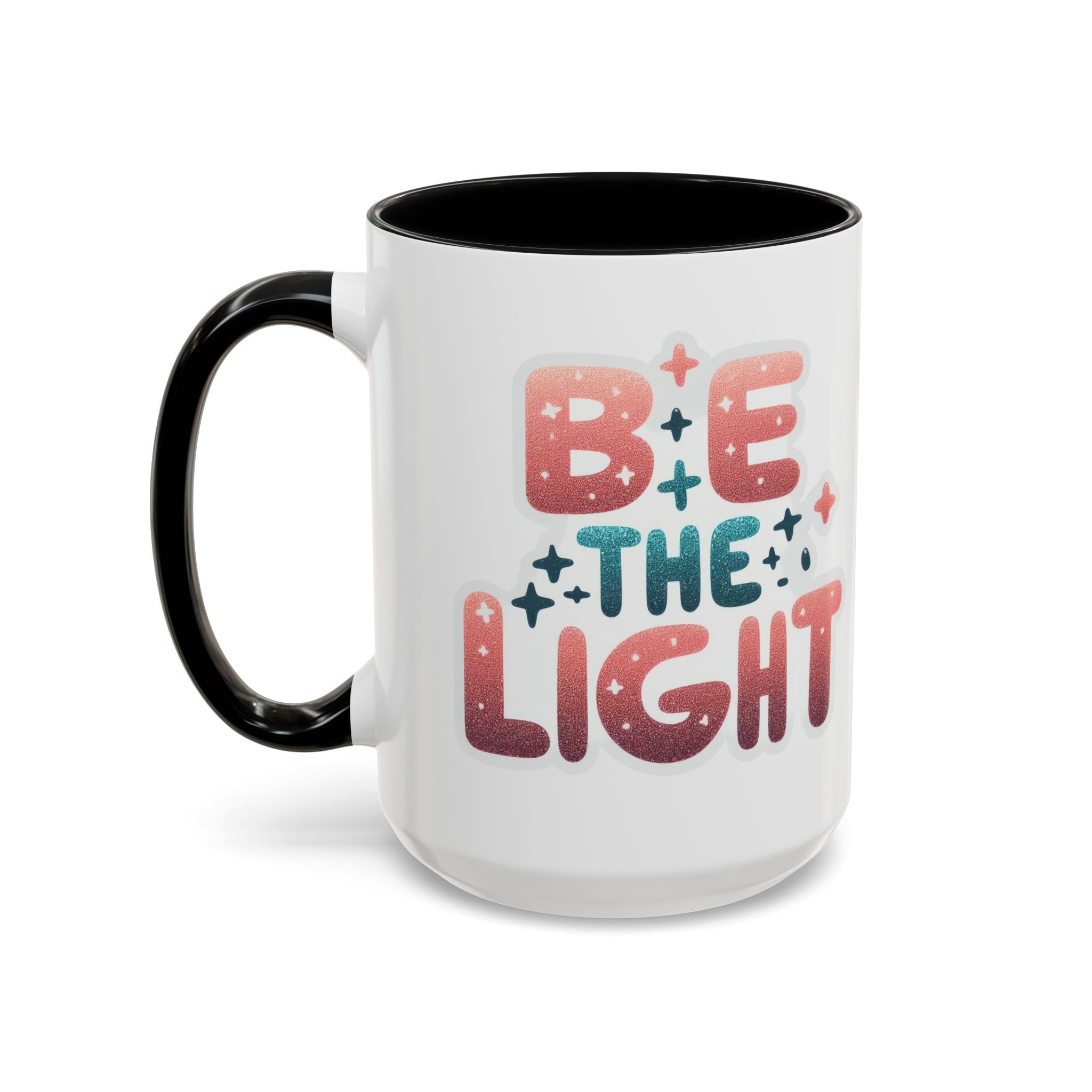 Be the Light Accent Coffee Mug — Inspirational Positive Message Ceramic Mug