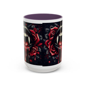 Gothic Vampire Rose Coffee Mug | Perfect for Halloween, Unique Gift, Dark Aesthetic, Gothic Decor, Horror Collectible
