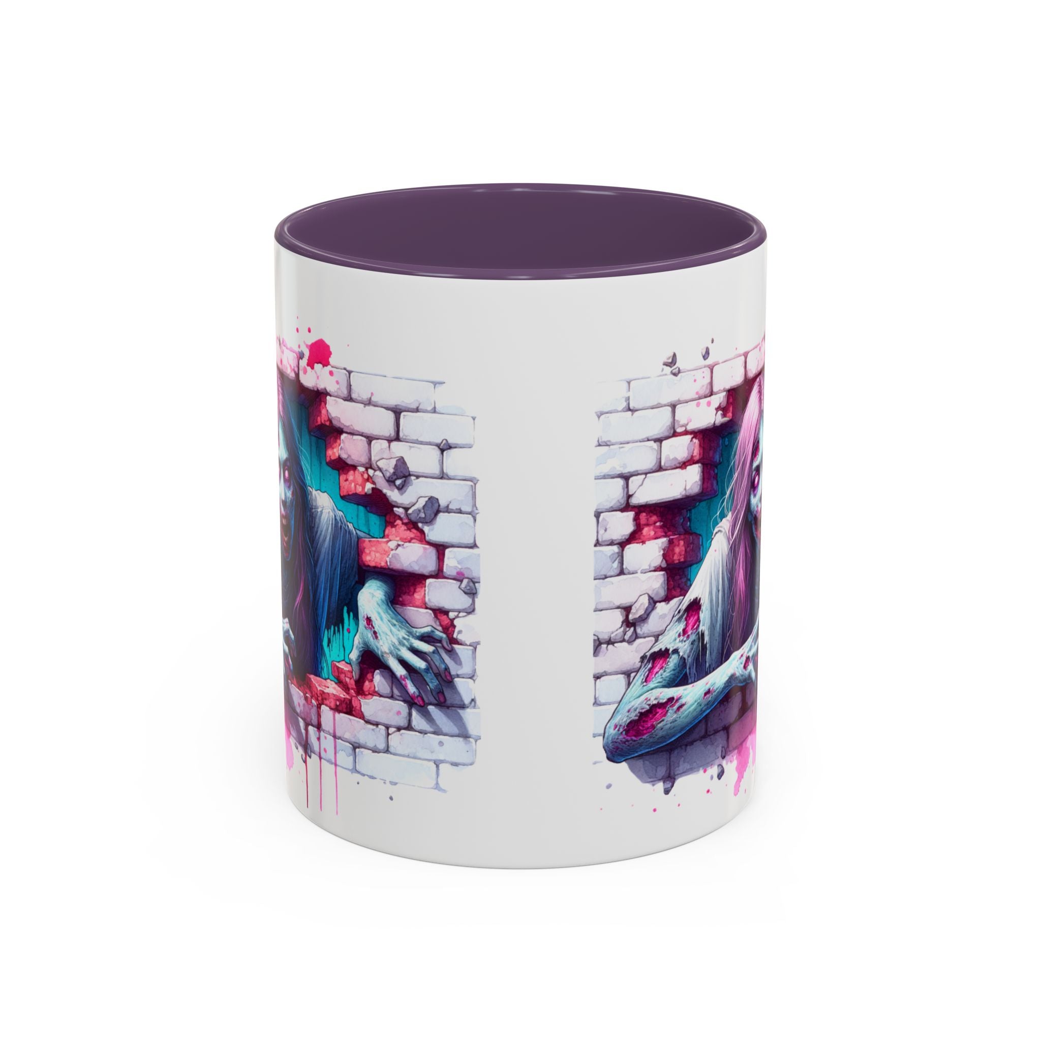 Spooky Zombie Accent Coffee Mug | Halloween Gift, Horror Decor, Unique Coffee Cup, Gothic Style, Zombie Art