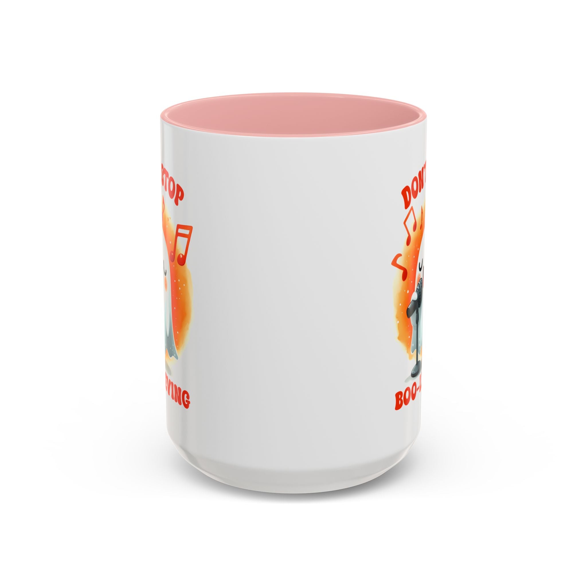 Ghost Coffee Mug, Perfect for Halloween, Fun Gift for Kids & Adults, Don't Stop Boo-lieving Mug, Caffeinated Spirits