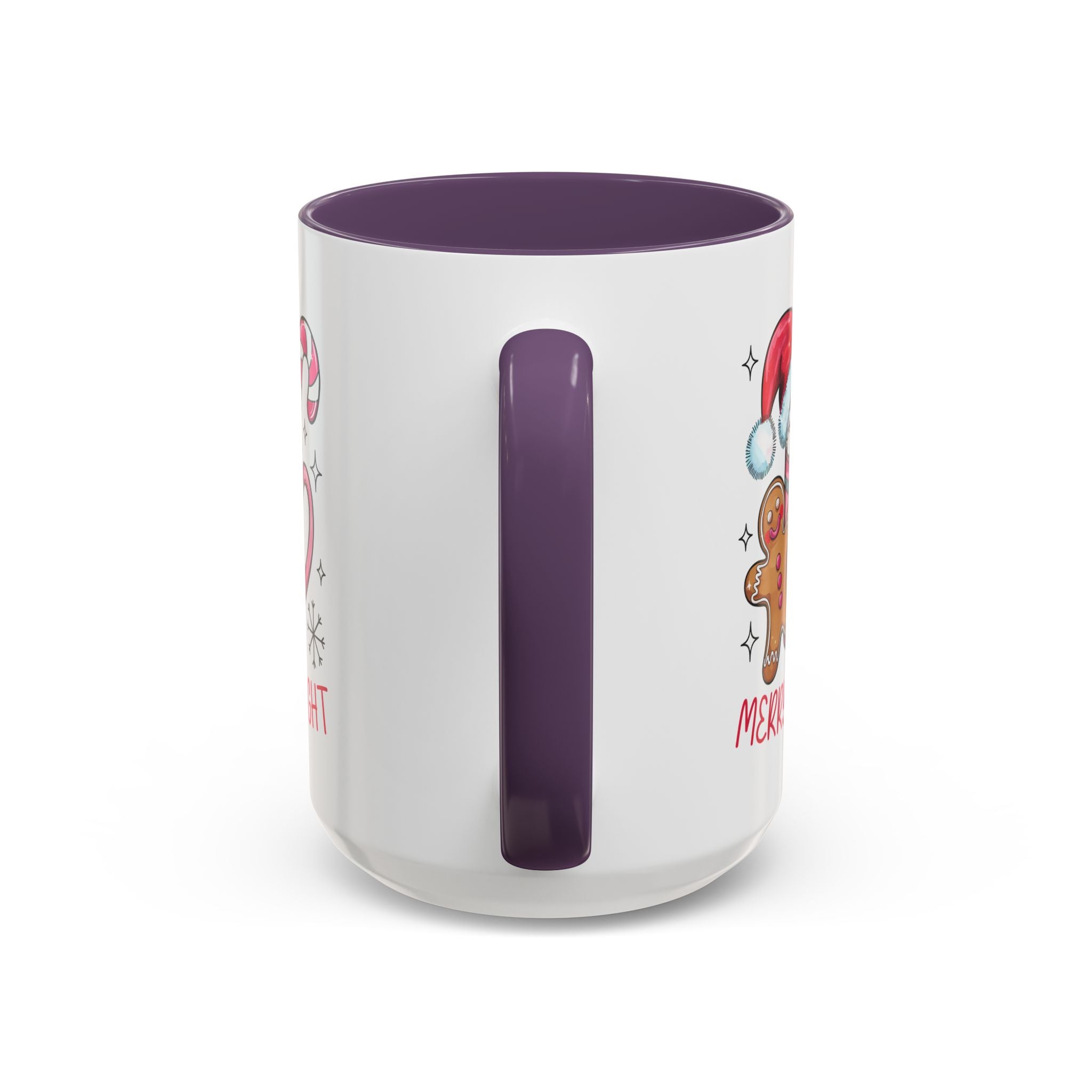 Festive Gingerbread Coffee Mug, Christmas Gift, Holiday Coffee Cup, Merry & Bright Mug, Winter Mug, Hot Chocolate Holder