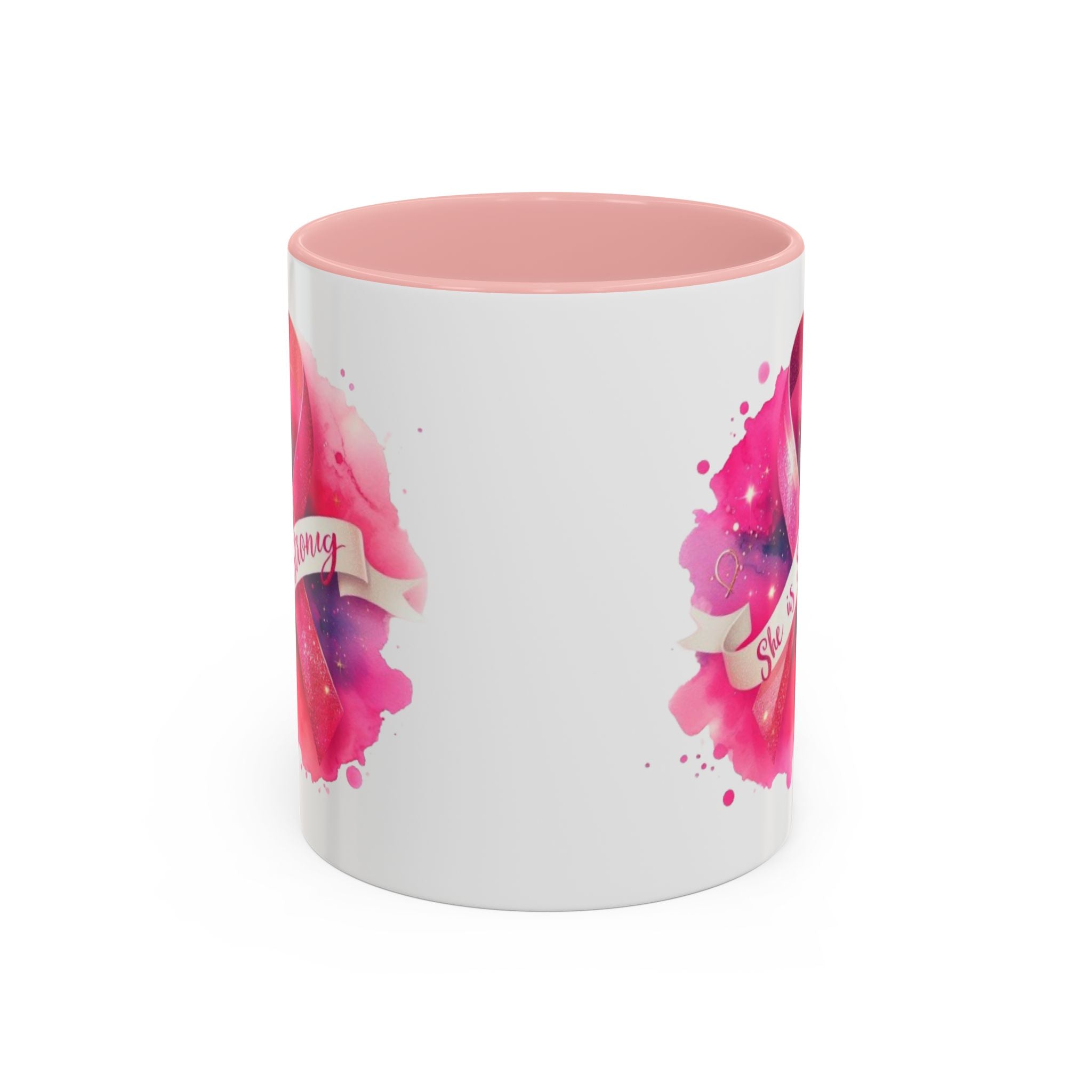 Empowering Pink Ribbon Coffee Mug | She is Strong | Gift for Cancer Awareness, Inspirational Drinkware, Office Mug, Motivational [...]