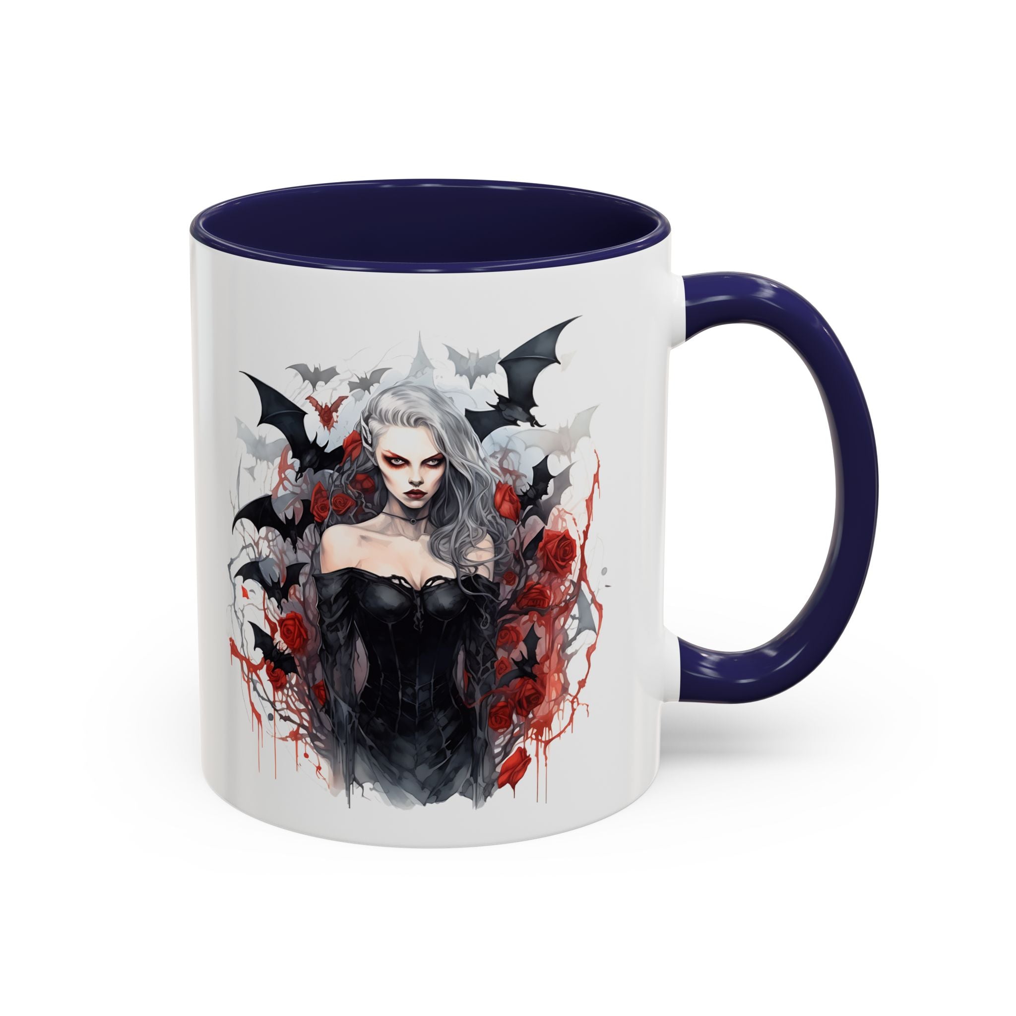 Gothic Coffee Mug, Dark Aesthetic Cup, Halloween Drinkware, Vampire Themed Gift, Horror Mug, Witchy Kitchen Decor