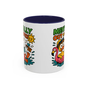 Fun Summer Coffee Mug, Quirky Gift for Beach Lovers, Office Humor Mug, Relaxation, Vacation, Cute Animal Design