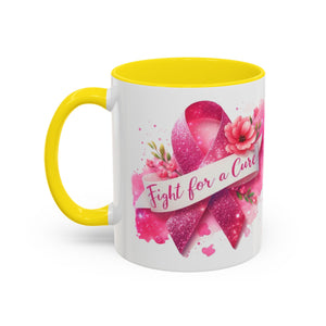 Inspirational Breast Cancer Awareness Coffee Mug - Fight for a Cure, Support Cancer Survivors, Gifts for Her, Pink Ribbon Design, [...]
