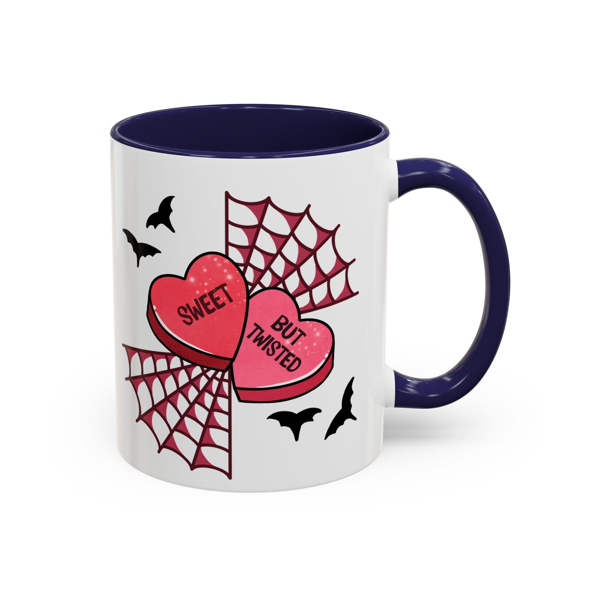 Sweet But Twisted Coffee Mug — Halloween Candy Heart Accent Mug