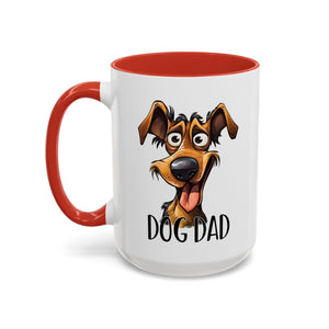 Dog Dad Accent Coffee Mug - Fun Gift for Dog Lovers, Pet Fathers, Father's Day, Birthday, Coffee Lovers