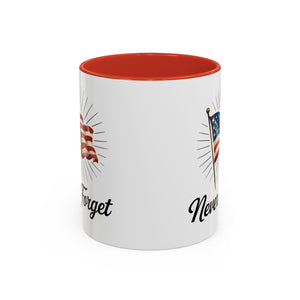 Patriotic Never Forget Coffee Mug - 11oz & 15oz USA flag