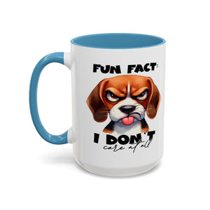 Funny Dog Accent Coffee Mug - Beagle Lover Gift, Pet Owner Present, Unique Animal Mug, Quirky Home Decor, Fun Fact Design