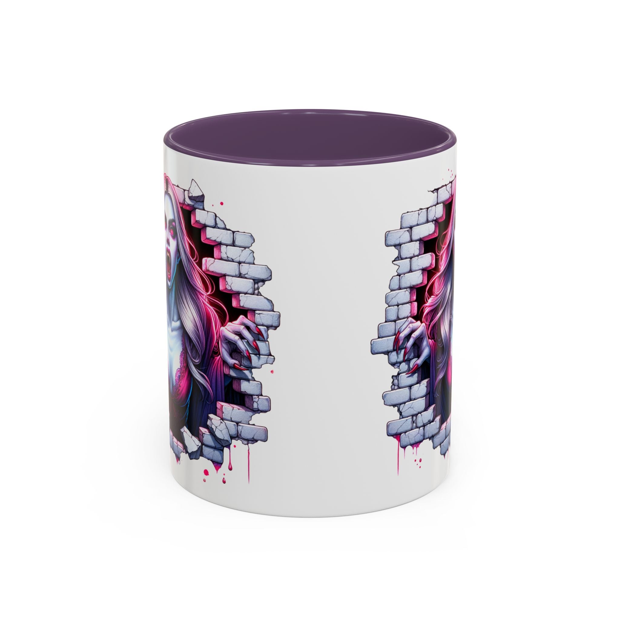 Vampire Wall Art Coffee Mug - Gothic,  Perfect Gift for Halloween, Unique Art Mug, Monster Mug, Fantasy Drinkware