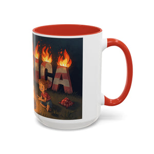Patriotic Camping Coffee Mug - Fun America Design, Perfect for , Campfire Gatherings, Super for Gifts