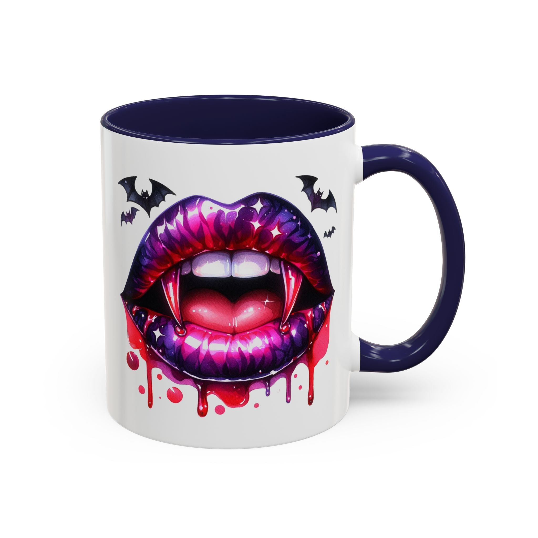 Gothic Vampire Coffee Mug, Halloween Mug, Dark Aesthetic, bats, Spooky Home Decor, Unique Coffee Cup
