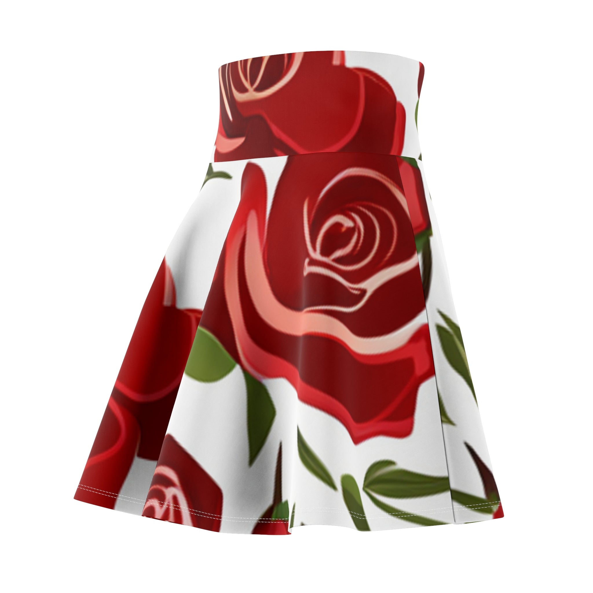 red roses for love Women's Skater Skirt (AOP)