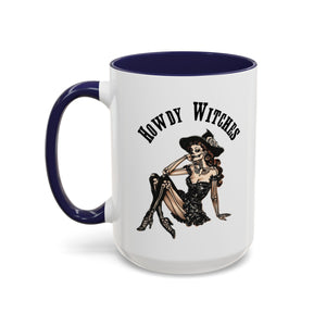 Howdy Witches Coffee Mug - Spooky Halloween Mug, Gift for Witches, Witchy Decor, Gothic Coffee Cup, Skeleton Design