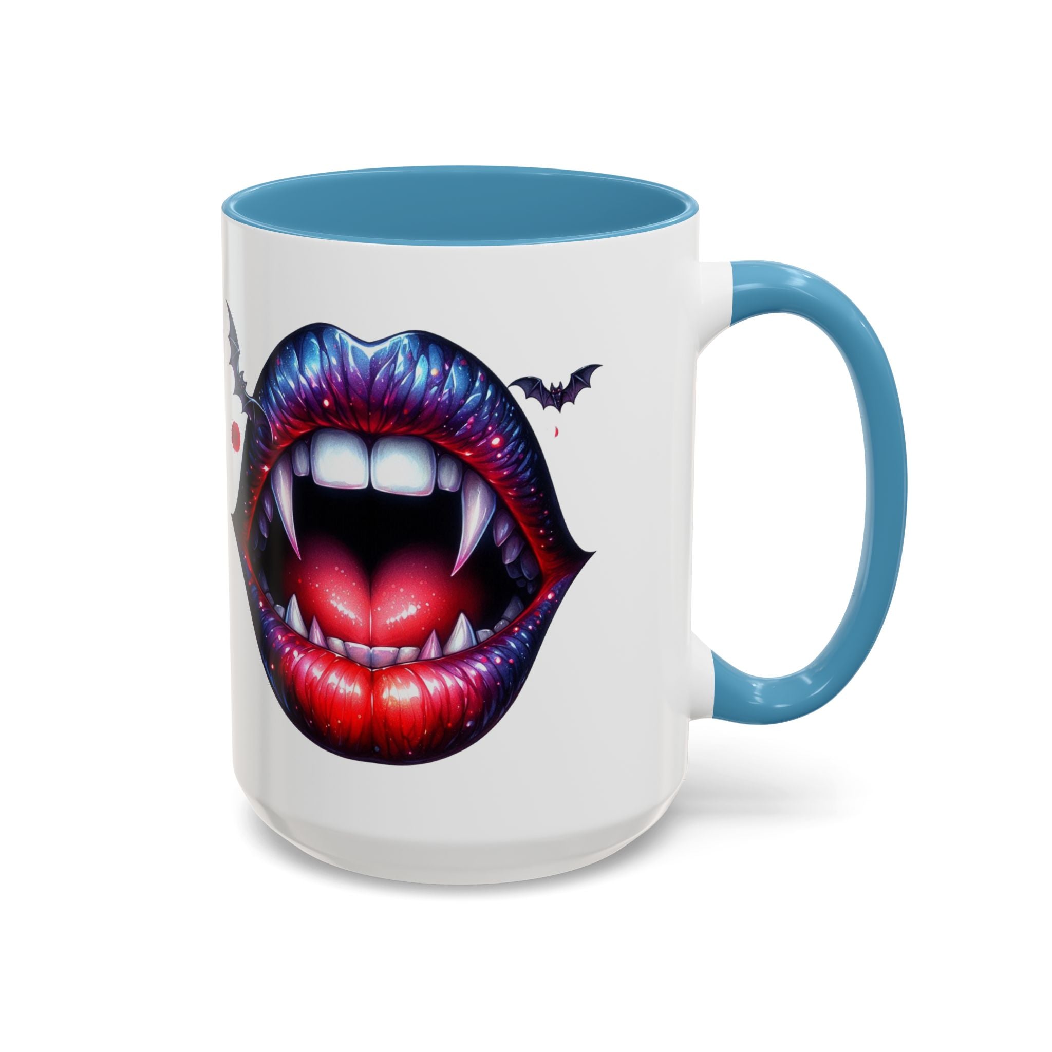 Vampire Lips Coffee Mug, Gothic Drinkware, Halloween Gift, Spooky Kitchen Decor, Vampires, Halloween Party Accessories
