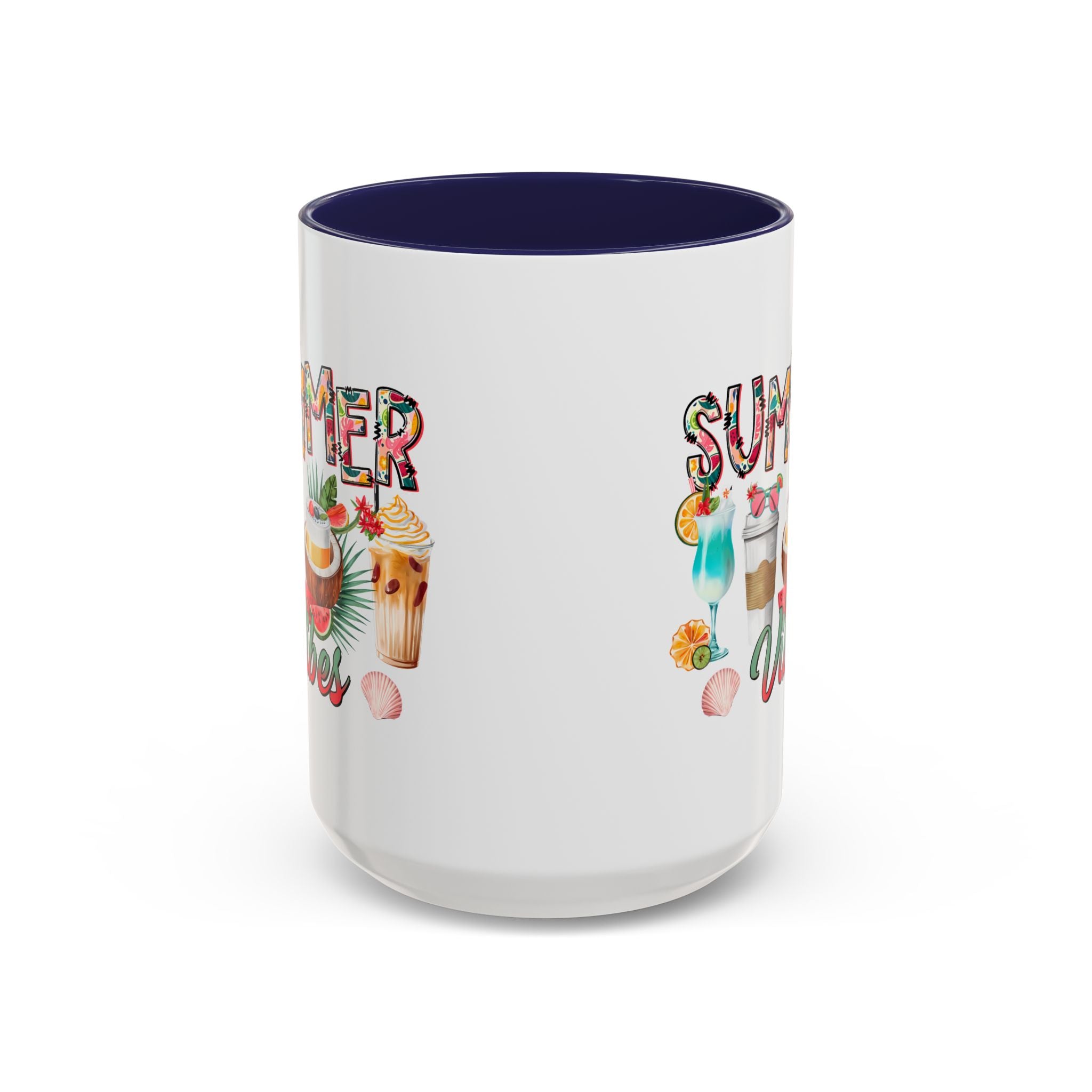 Summer Vibes Accent Coffee Mug - 11oz & 15oz - Perfect for Sunny Days & Celebrations
