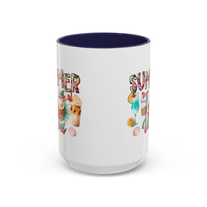 Summer Vibes Accent Coffee Mug - 11oz & 15oz - Perfect for Sunny Days & Celebrations