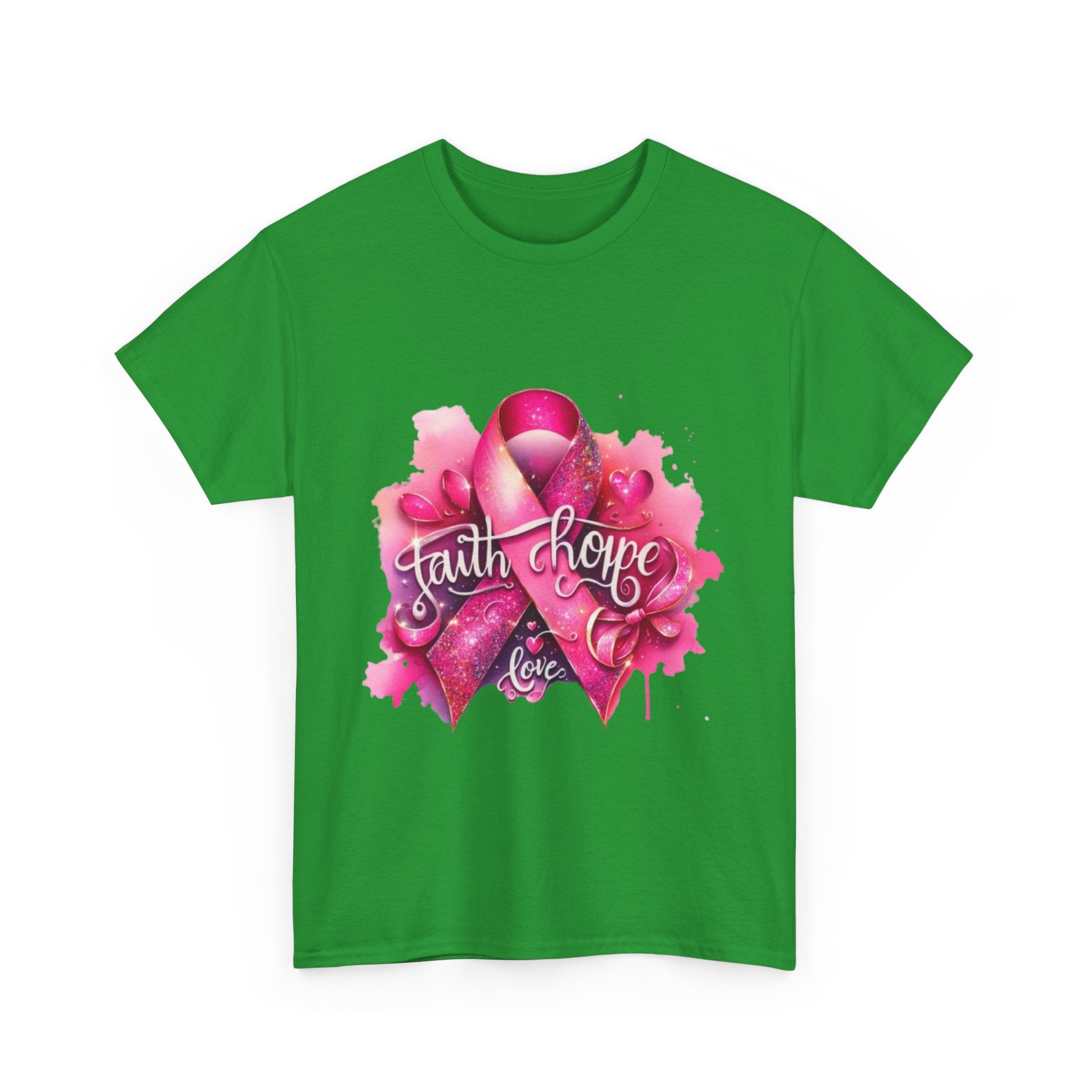 Breast Cancer Awareness Tee, Faith and Hope Message Shirt, Support Shirt, Gift for Survivors, Inspirational T-Shirt