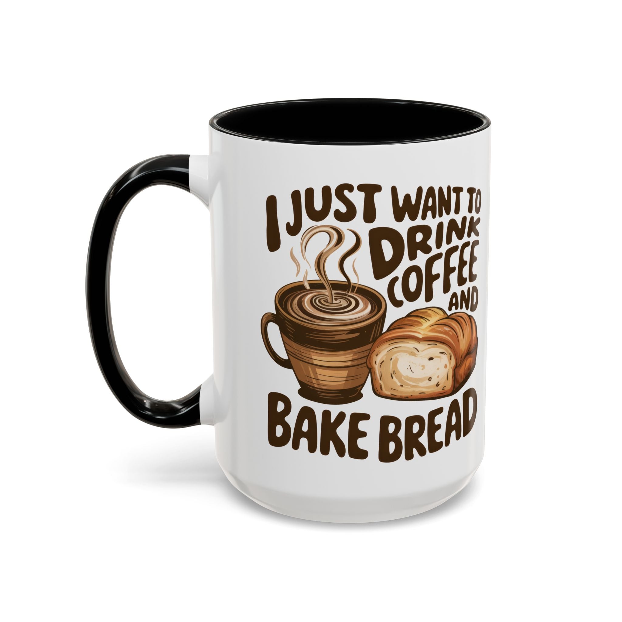 Cute Coffee & Bread Mug - Ideal for Baking Enthusiasts kitchen fun cozy