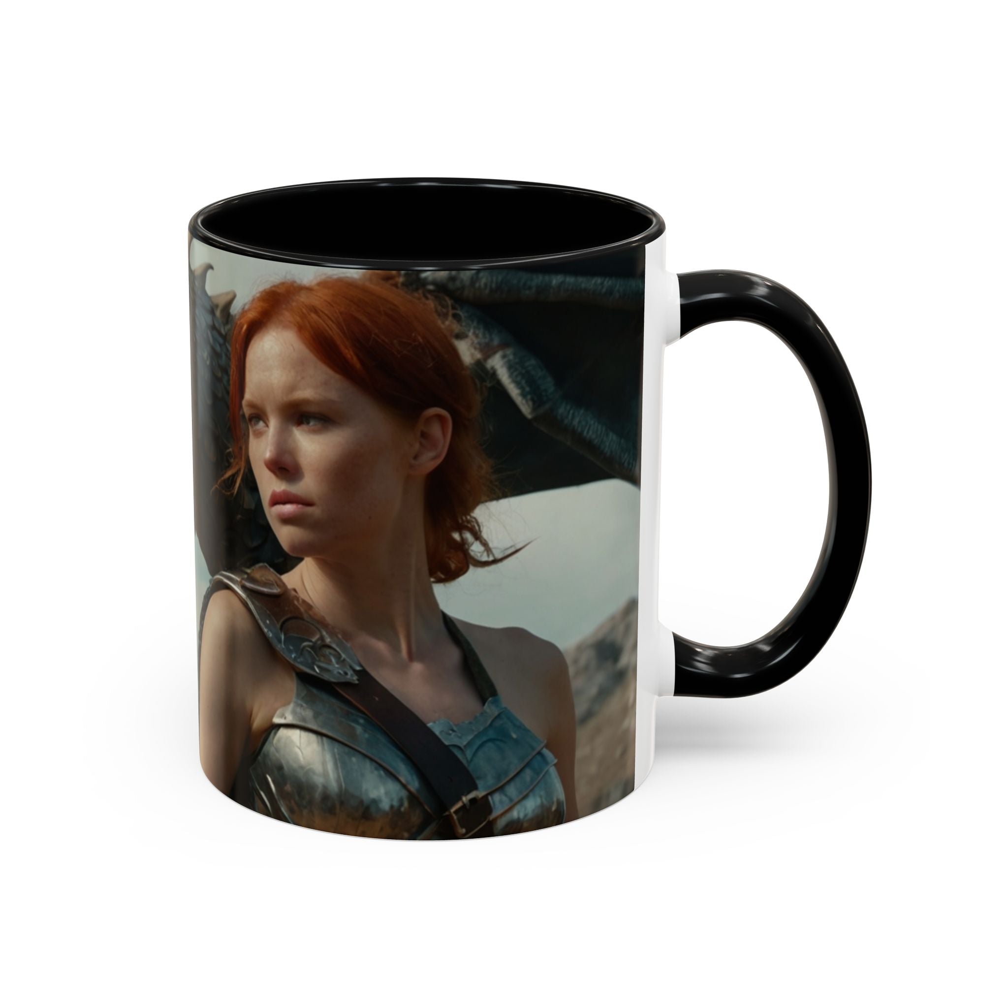 Dragon warrior Fantasy-Themed Accent Coffee Mug gothic