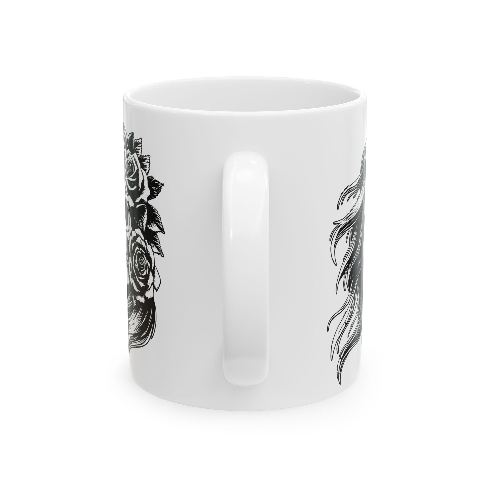 Gothic Floral  Mug - Elegant Coffee Cup, Art Mug, Gift for Her, Kitchen Decor, Unique Tea Cup