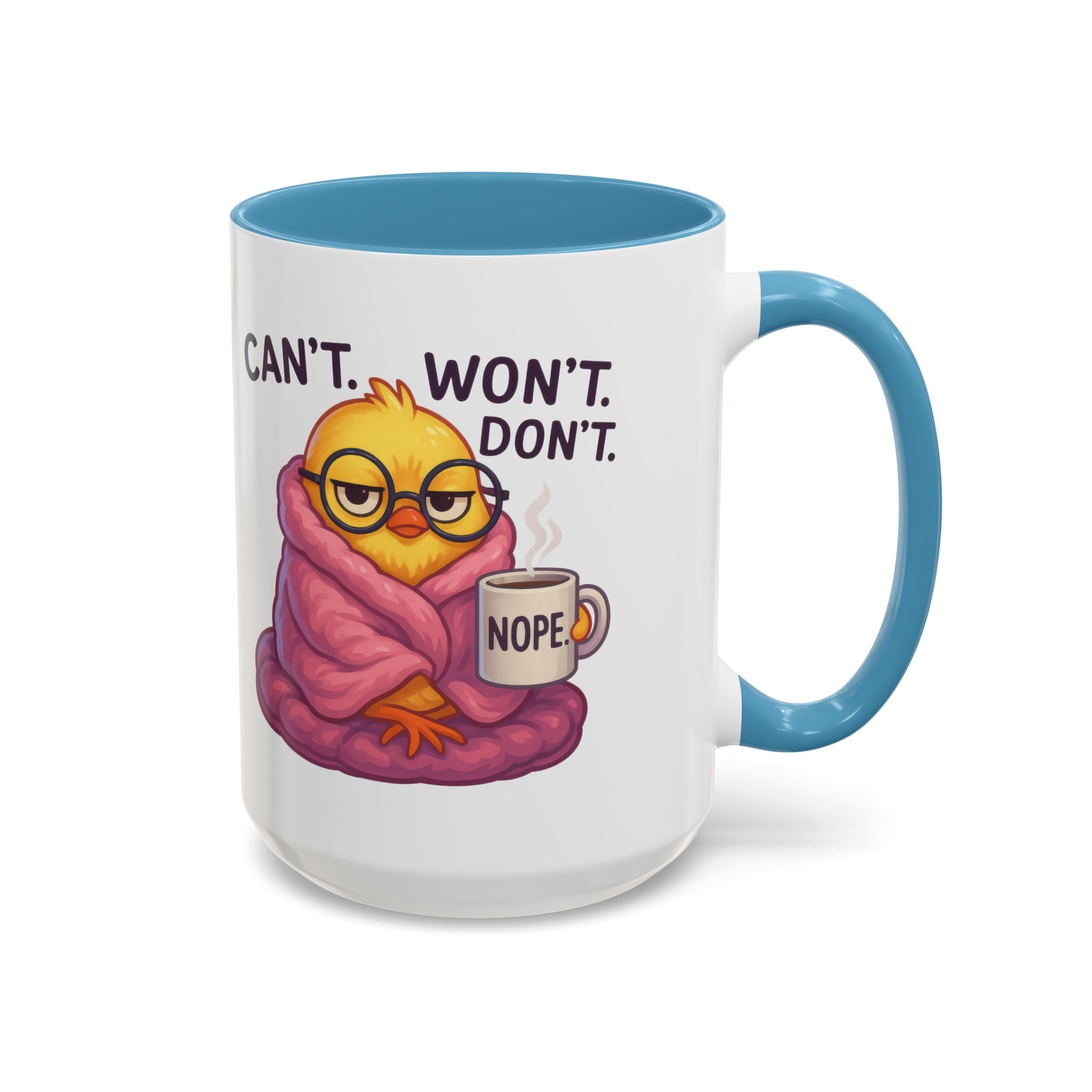 Cozy Cartoon Coffee Mug - Perfect for Lazy Days, Gifts for Friends, Cute Coffee Cups, Inspirational Morning Mug, Funny Beverage Container