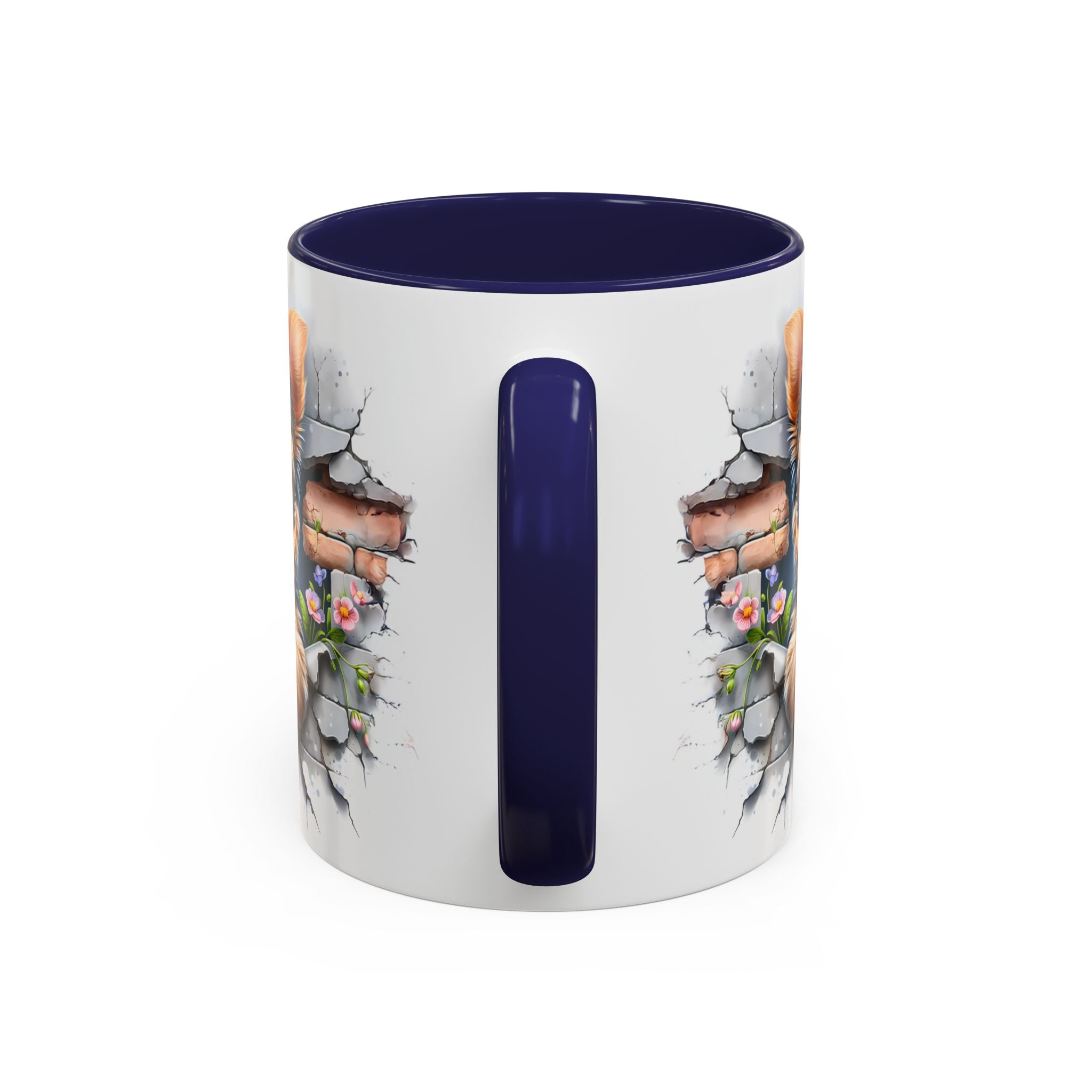 Cute Dog Peeking Coffee Mug, Pet Lover Gift, Yorkshire Terrier Mug, Animal Lover Coffee Cup, Dog-Themed Drinkware, Doggie Mug