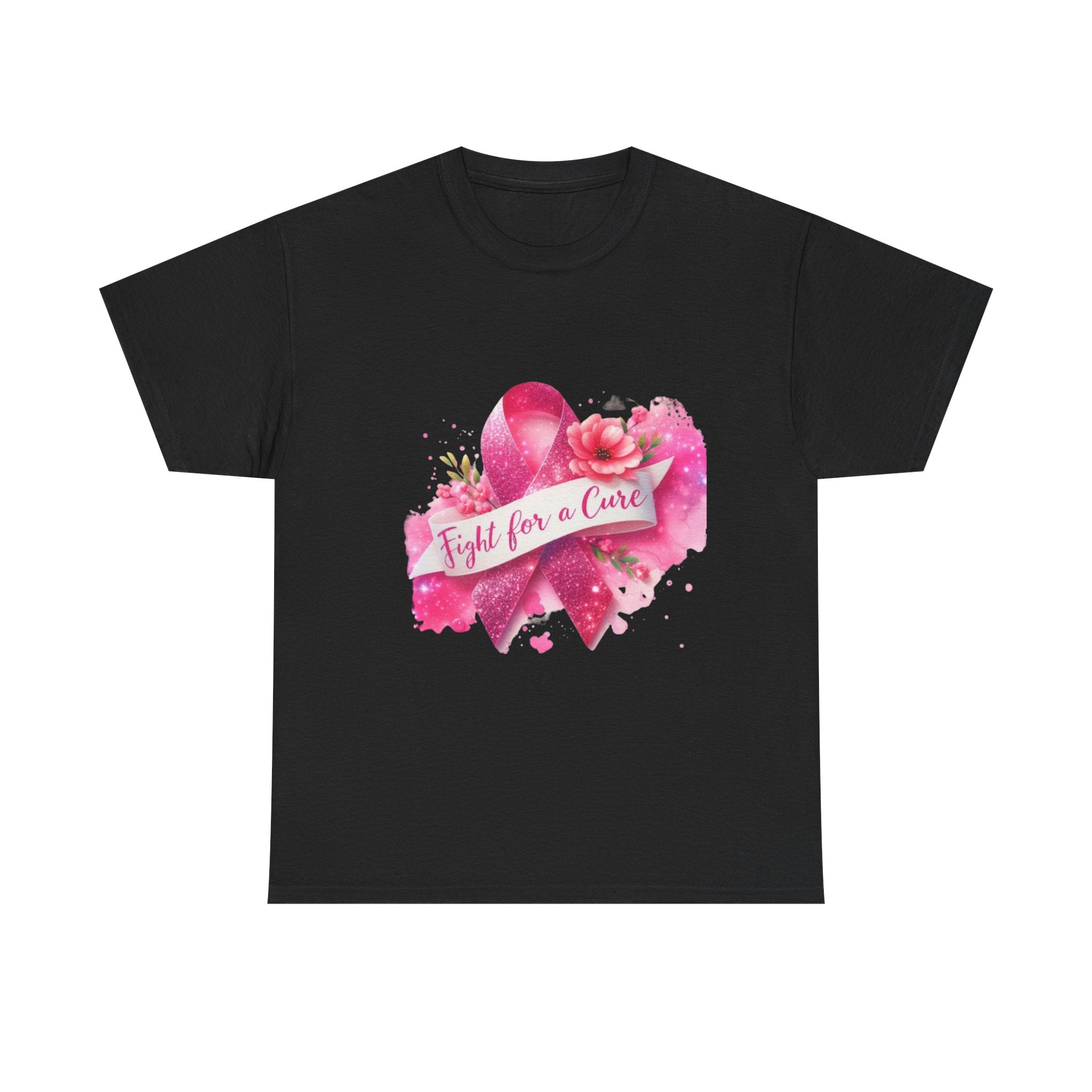 Fight for a Cure Unisex Heavy Cotton Tee | Breast Cancer Awareness Shirt, Support Tee, Gift for Her, Charity Fundraiser Tee, Pink Ribbon Tee