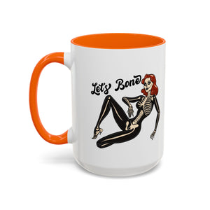Spooky Skeleton Mug - Let's Bone, Halloween Gift, Gothic Coffee Cup, Unique Home Decor, Fun Drinkware