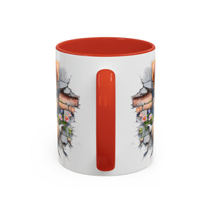 Cute Dog Peeking Coffee Mug, Pet Lover Gift, Yorkshire Terrier Mug, Animal Lover Coffee Cup, Dog-Themed Drinkware, Doggie Mug