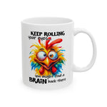 funny sarcasm  Rooster coffee Mug - rolling your eyes Funny Gift for Coffee Lovers, Great for Birthdays, Kitchen Decor, Tea Mug