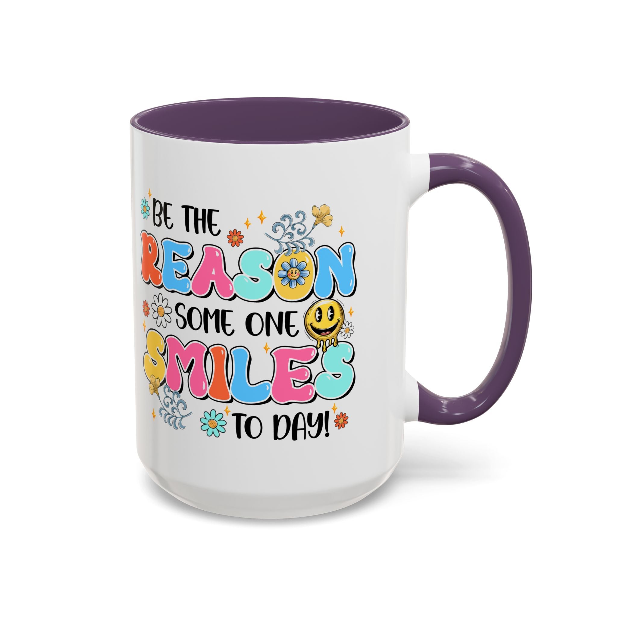 Colorful Inspirational Coffee Mug – Be the Reason Some One Smiles!