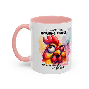 Funny Morning Coffee Mug, Rooster Mug, Gift for Coffee Lovers, Morning People, Humor Mug for Friends