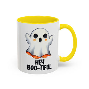 Hey Boo-tiful Ghost Coffee Mug, Halloween Mug, Cute Gift, Spooky Decor, Fun Mug