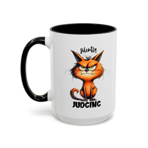 sarcasm attitude  Cat Coffee Mug - Just Judging - Perfect Gift for Cat Lovers, Pet Owners, Birthdays,  Funny Mug