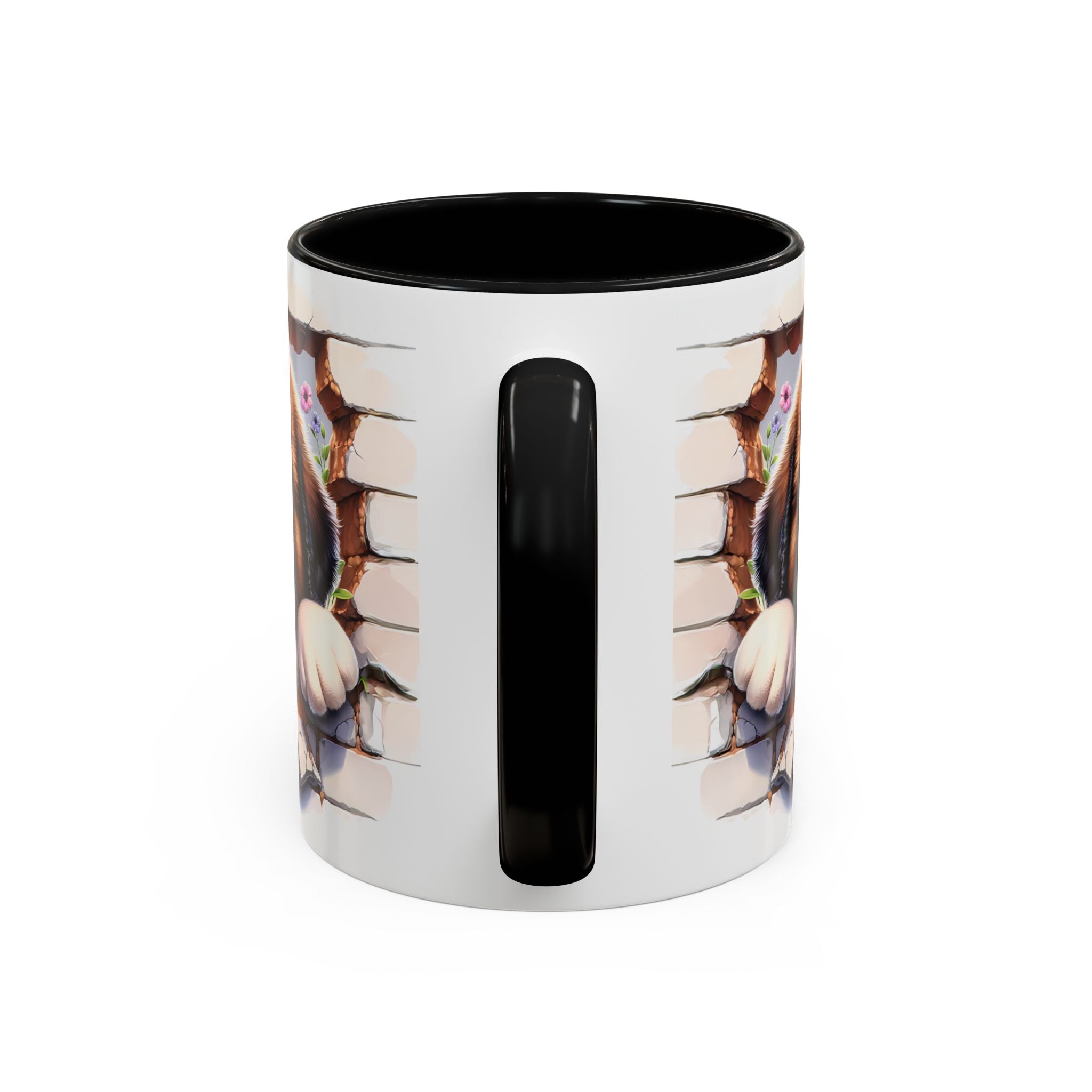 Cute Dog Breakthrough Accent Coffee Mug - Gift for Dog Lovers, Home Decor, Personalized Pet Mug, Puppy Lover's Kitchenware