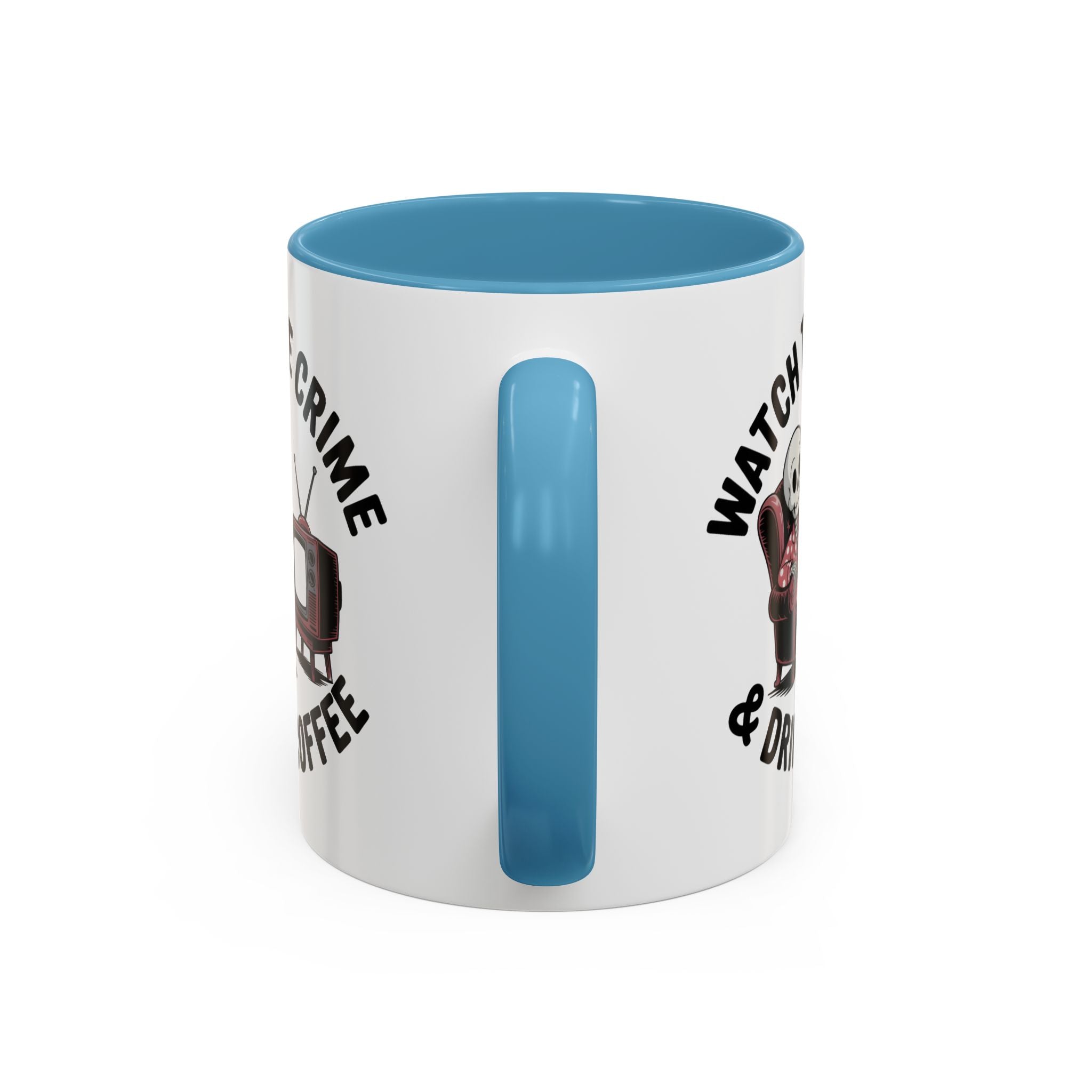 watch True Crime drink coffee  Coffee Mug hobby fun