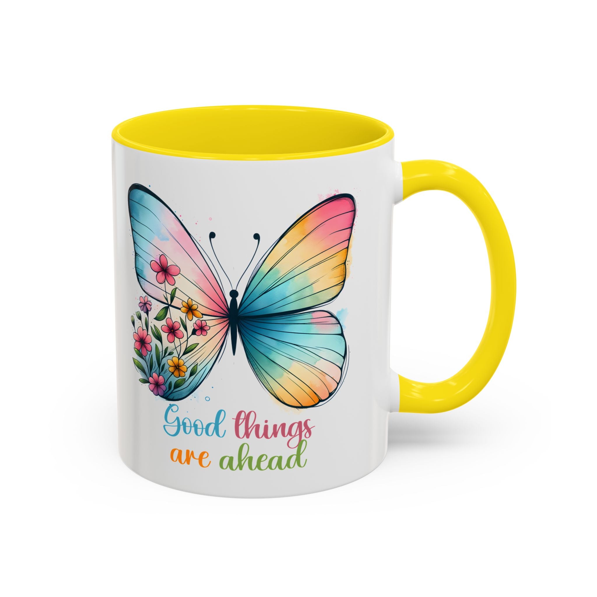 Inspirational Butterfly Coffee Mug positive vibe mental health