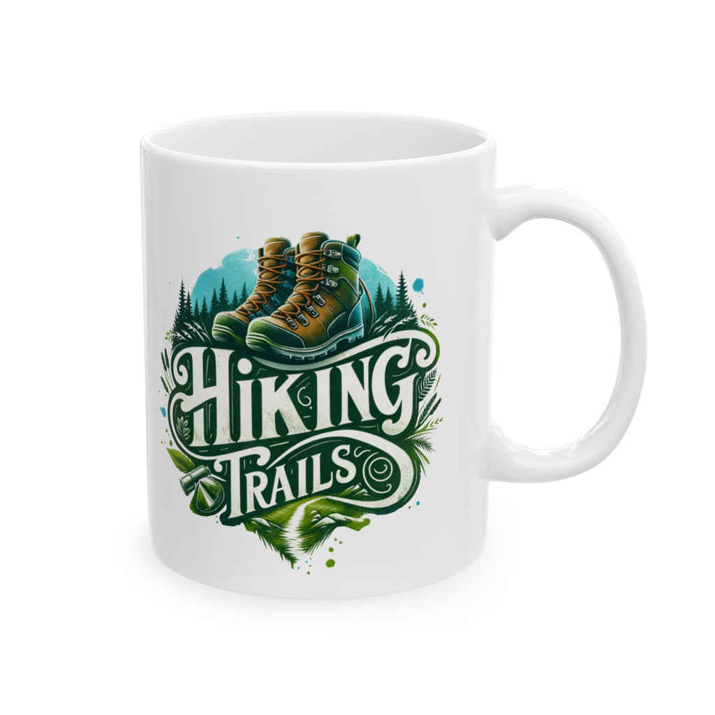 Nature-Inspired coffee Mug with 'Hiking Adventure' Design, Eco-Friendly Housewarming Gift, Coffee Lover’s Mug, Outdoor Enthusiast
