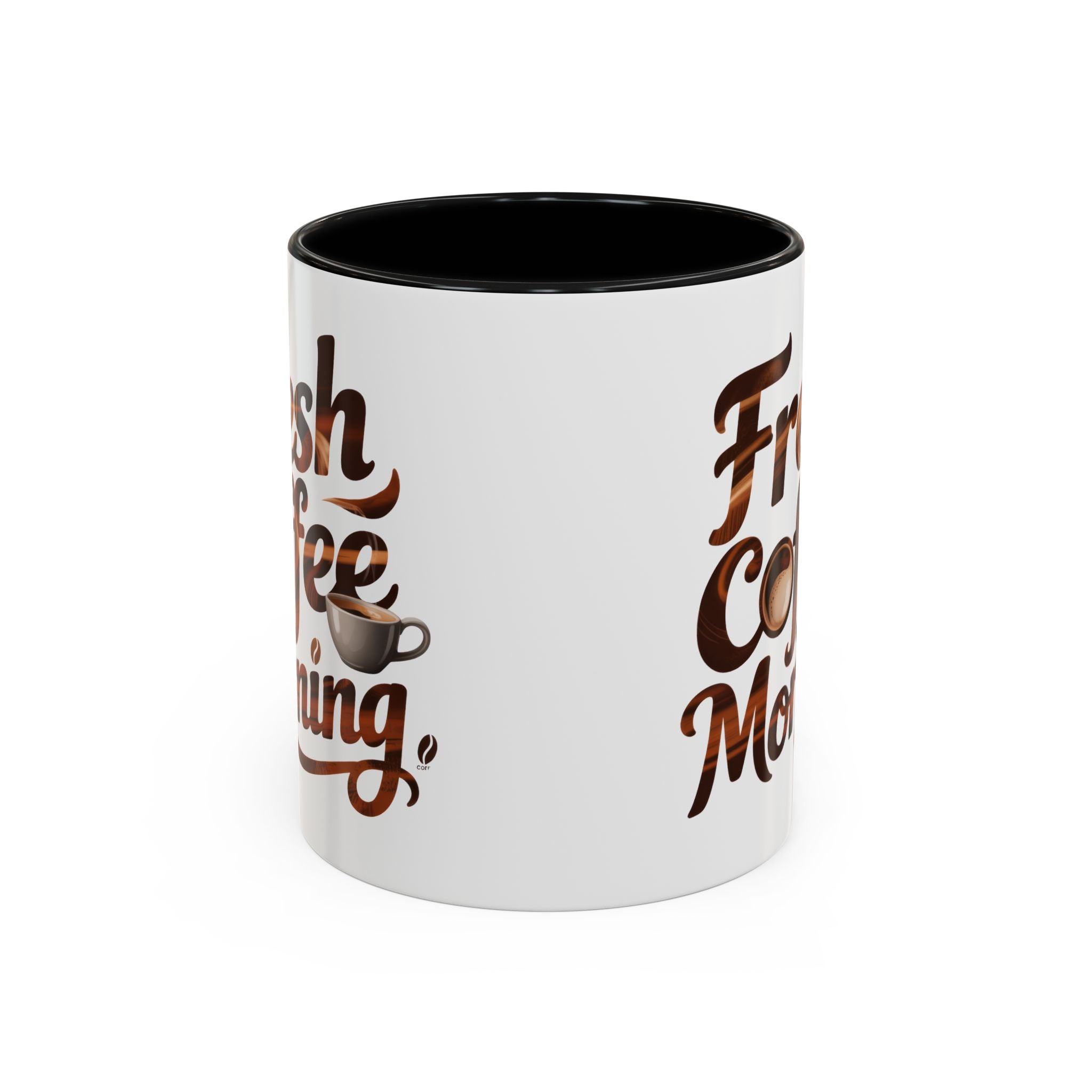 Morning Coffee Accent Mug - 'Fresh Coffee Morning' Design cup