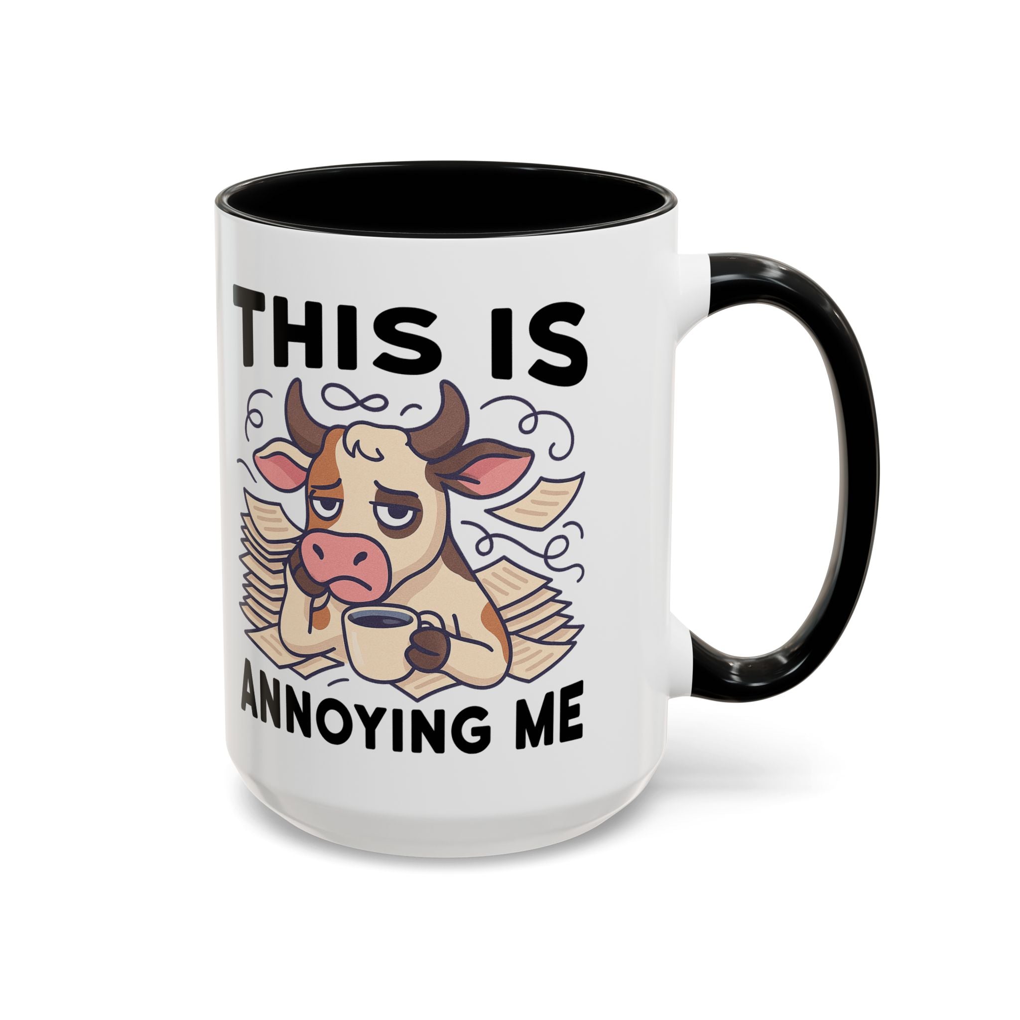 Coffee Mug — "This Is Annoying Me" Cow Funny Accent Mug (11/15 oz)
