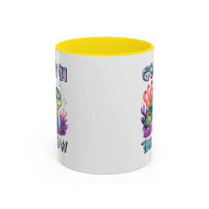 Ocean-Inspired Accent Coffee Mug - 'Go With The Flow' Design turtle