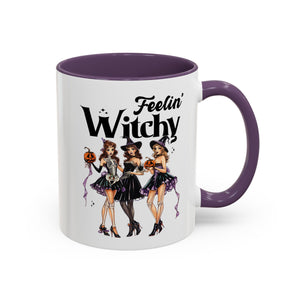 Witchy Accent Coffee Mug - Spooky Halloween Mug, Witchy Decor, Gift for Her, Fall Coffee Cup, Party Mug
