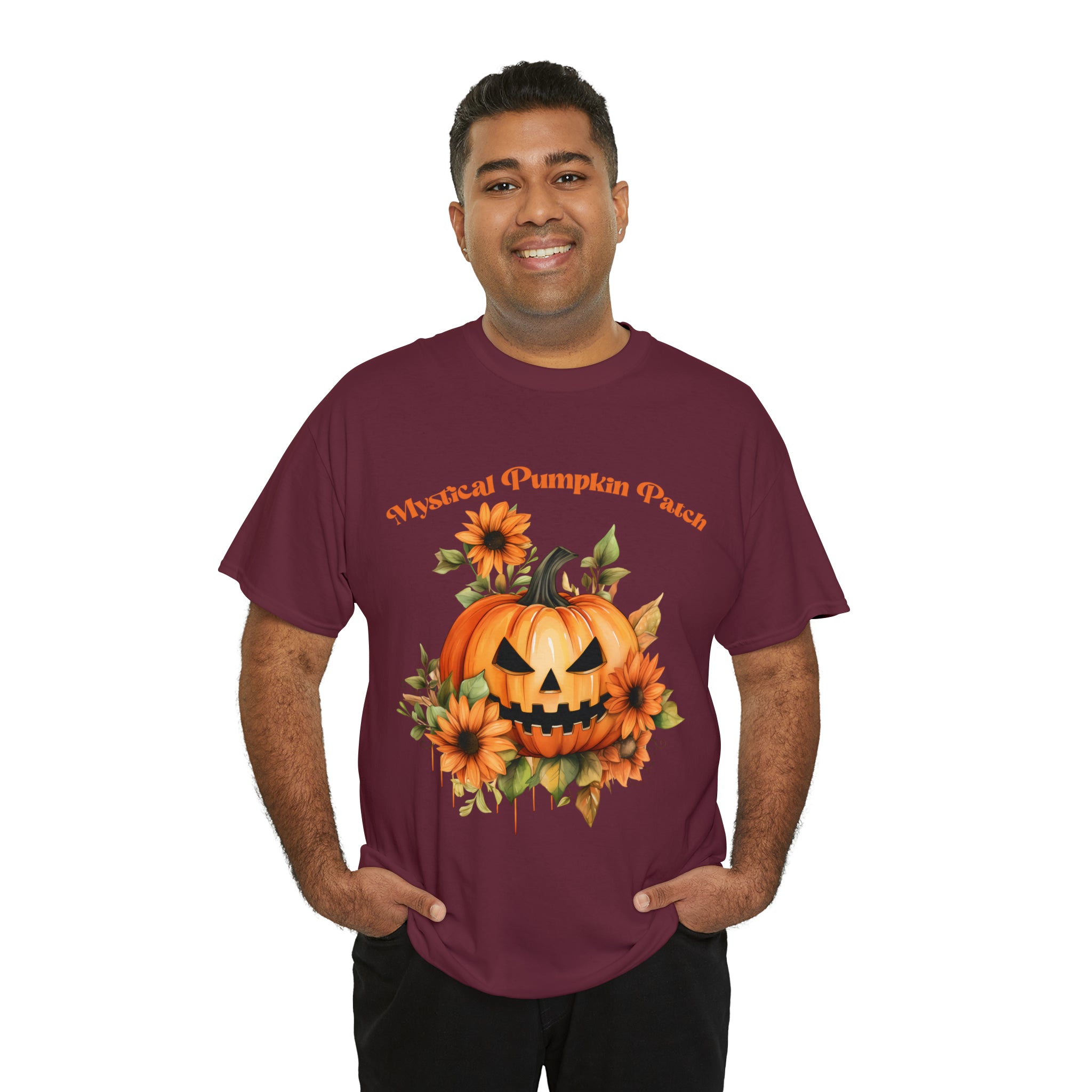 Halloween unisex t shirt mystical pumkin patch fall fun stocking stuffer Unisex Heavy Cotton Tee