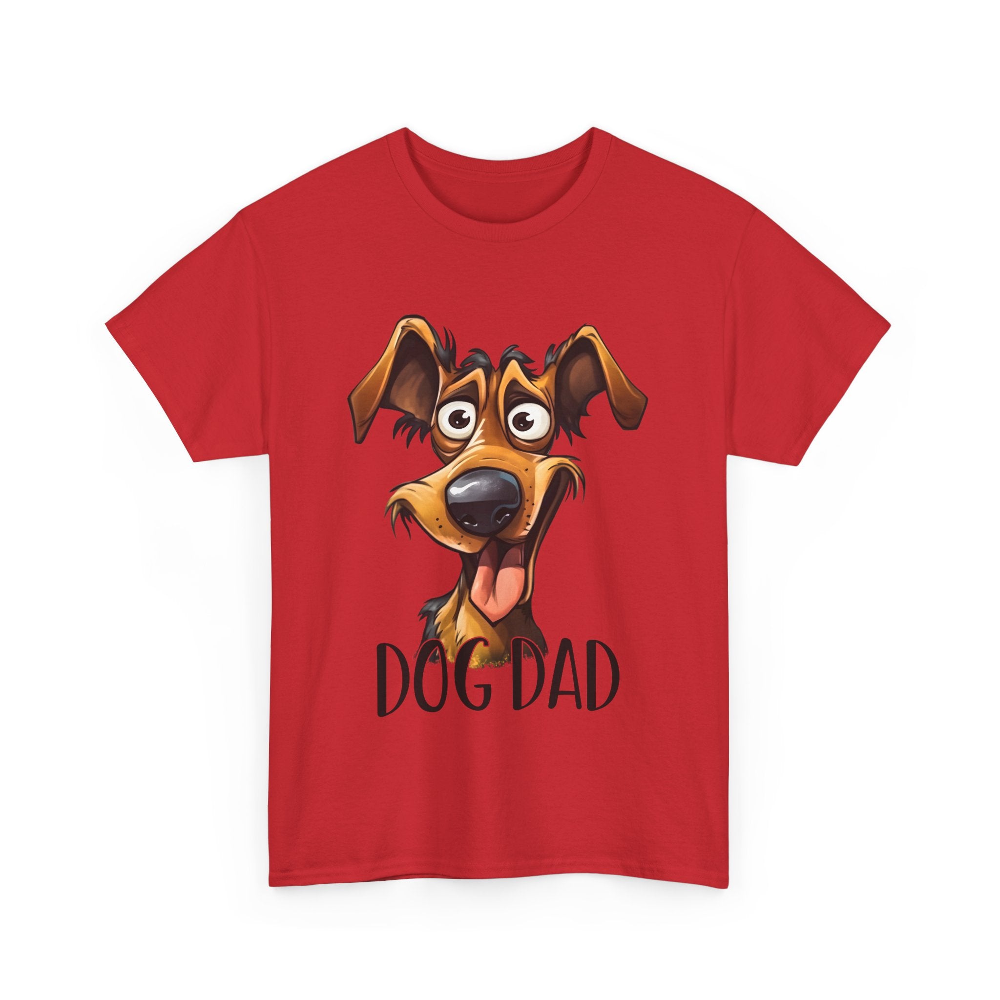 Dog Dad Unisex Heavy Cotton Tee, Pet Lover Gift, Fun Shirt for Father’s Day, Dog Owner Humor Tee, Great for Birthdays, Casual Wear