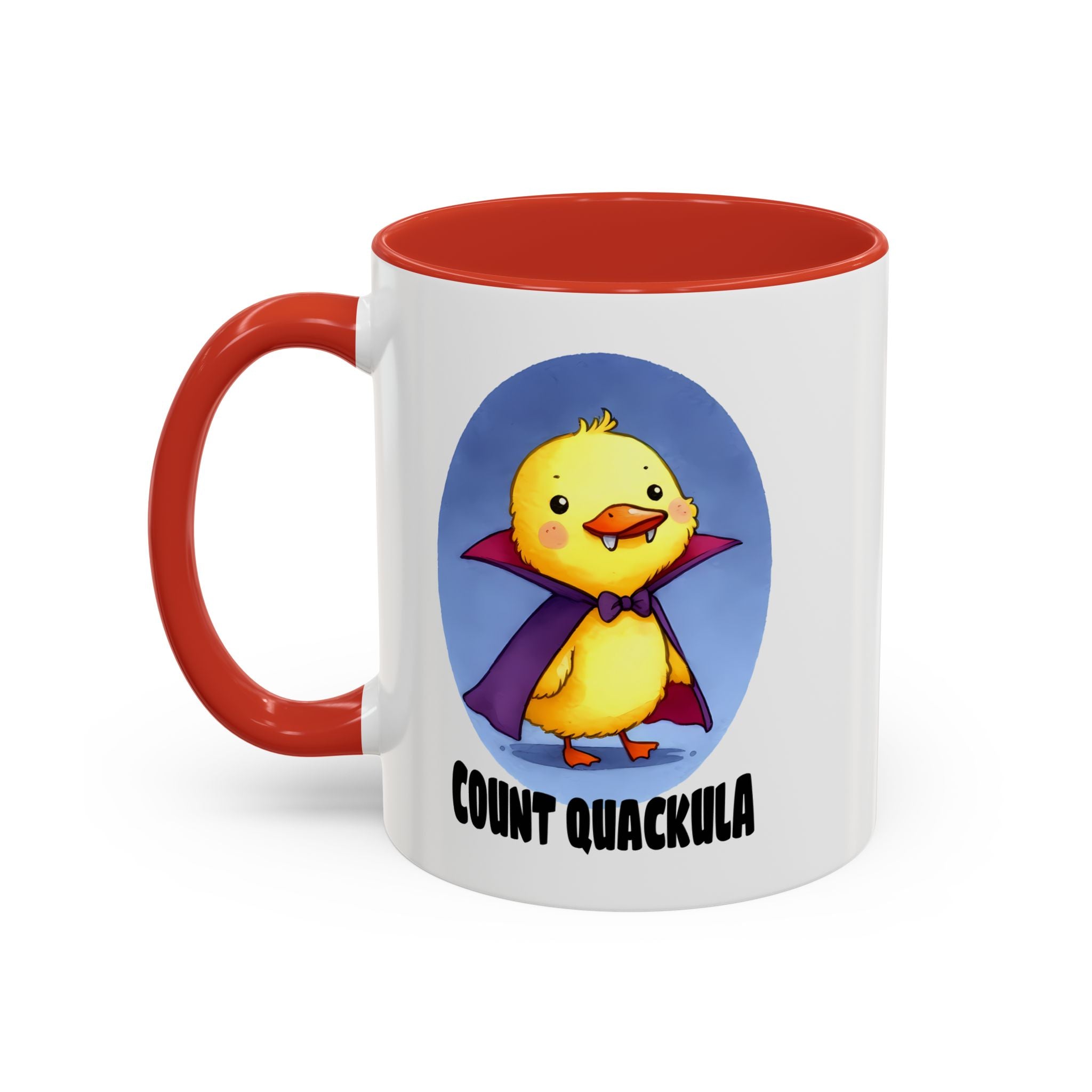 Cute Count Quackula Accent Coffee Mug - Adorable Gift for Coffee Lovers, Halloween Decor, Chick Collectors, Quirky Kitchen