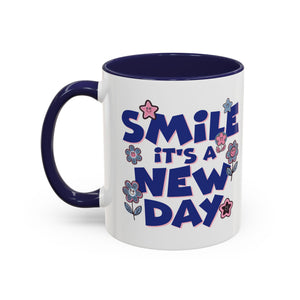 Inspirational Flower Design Coffee Mug - "Smile It's a New Day" - Perfect Gift for Coffee Lovers