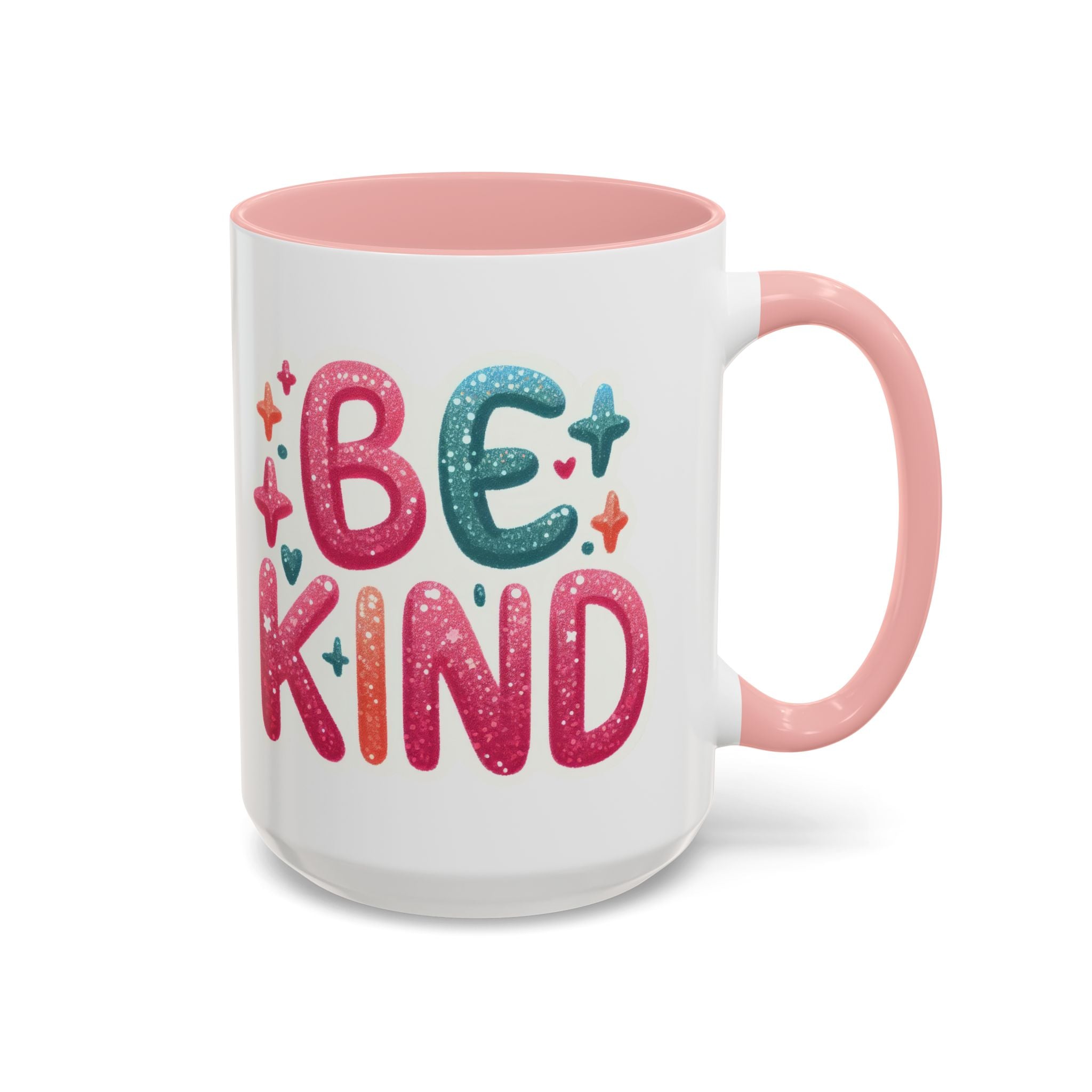 Be Kind Accent Coffee Mug – Colorful Positive Message 11/15oz