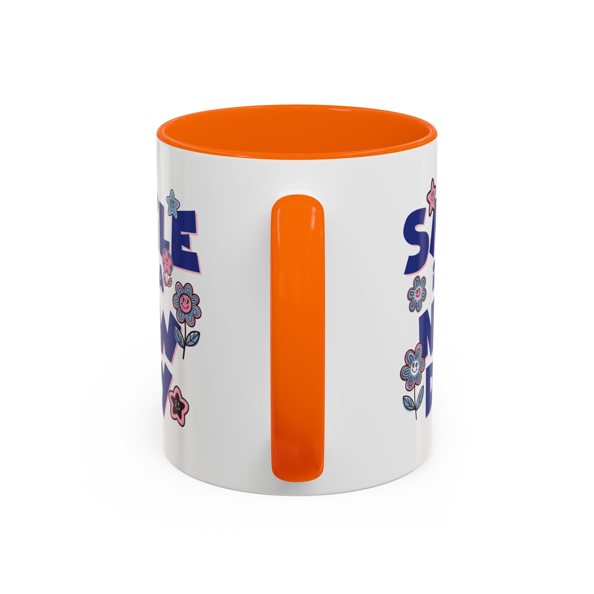 Inspirational Flower Design Coffee Mug - "Smile It's a New Day" - Perfect Gift for Coffee Lovers
