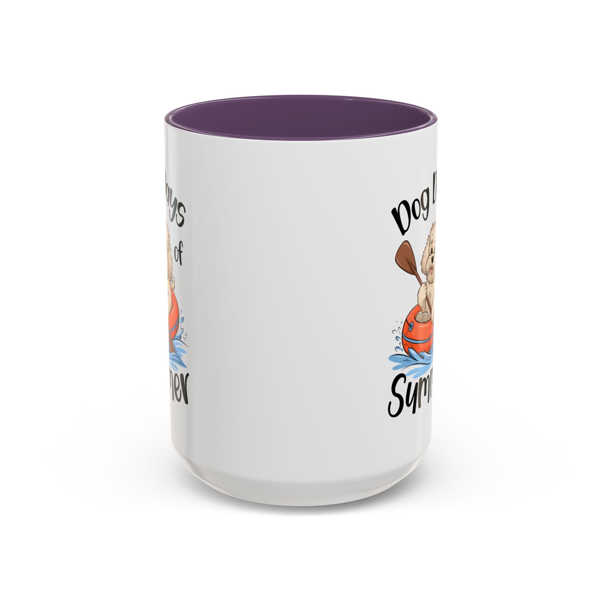 Dog Days of Summer Coffee Mug, Cute Dog Mug, Pet Lover Gift, Summer Vibes, Beach Decor, Fun Pet Cup, Canoeing Dog Design